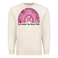 Sandshell in october we wear pink breast cancer awareness rainbow Premium Sweatshirt - Jasminsmagicworld