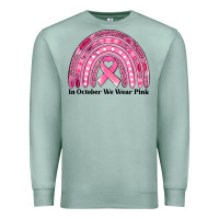 Seafoam in october we wear pink breast cancer awareness rainbow Premium Sweatshirt - Jasminsmagicworld