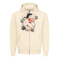 White Christmas Santa Claus Zipper Hoodie | Teevron