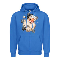 True Royal white christmas santa claus Zipper Hoodie - MaliasSmallBusiness