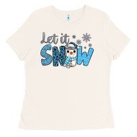 Bone let it snow snowman coffee Ladies Tee - JahusDesignShop