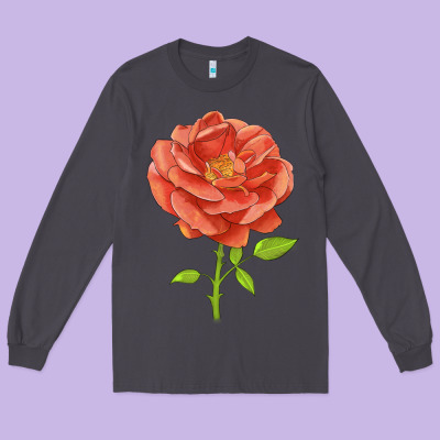 All A Twitter Rose Long Sleeve Tee Designed By Lillyallendesigns