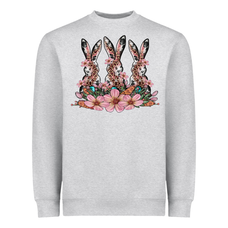 Rabbits With Blossom Flower Heavyweight Sweatshirt by Artiststas | Teevron