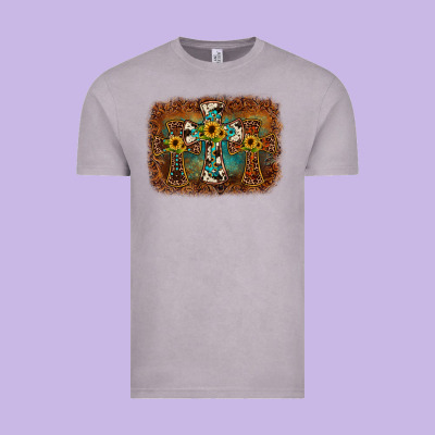 Cross Backgraund Vintage Tee Designed By Jahusdesignshop