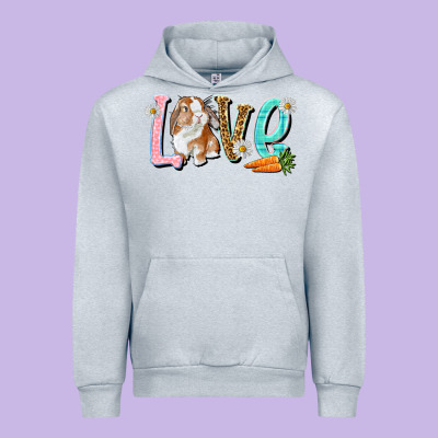 Love Easter Rabbit Easter Day Urban Hoodie Designed By Howdyjamesfarm