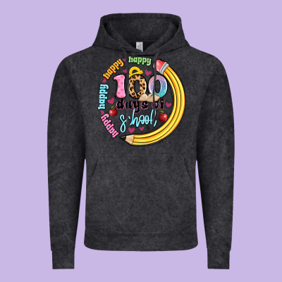 Happy 100 Days Of School Vintage Hoodie Designed By Artiststas