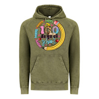 Vintage Olive happy 100 days of school Vintage Hoodie - Artiststas