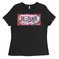 Black Valentine's Day Nurse Ladies Tee - RanaPortraitStore
