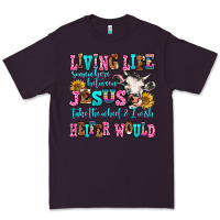 Plum living life somewhere between jesus take the wheel Premium Tee - AdoDesignShop