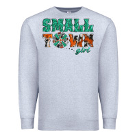 Heather Grey small town girl western windmill Premium Sweatshirt - Jasminsmagicworld