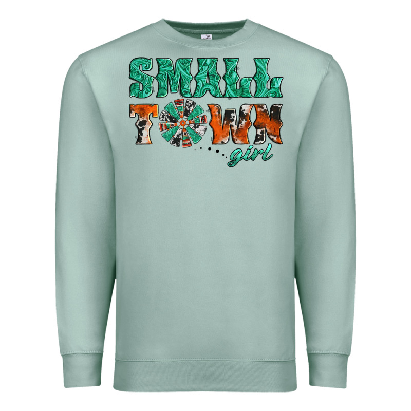 Small Town Girl Western Windmill Premium Sweatshirt by Jasminsmagicworld | Teevron