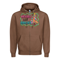 Chestnut merry and bright christmas tree Zipper Hoodie - MaliasSmallBusiness