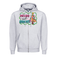 Heather Grey merry and bright christmas tree Zipper Hoodie - MaliasSmallBusiness