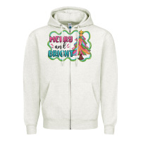 Oatmeal Heather merry and bright christmas tree Zipper Hoodie - MaliasSmallBusiness