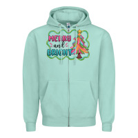 Seafoam merry and bright christmas tree Zipper Hoodie - MaliasSmallBusiness