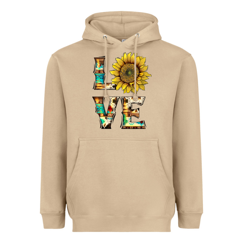 Western Love With Sunflower Heavyweight Hoodie by Artiststas | Teevron