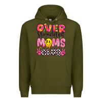 Army Green over stimulated moms club Premium Hoodie - JahusDesignShop