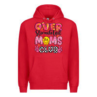 Red over stimulated moms club Premium Hoodie - JahusDesignShop