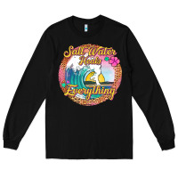 Black salt water heals everything Long Sleeve Tee - Jasminsmagicworld