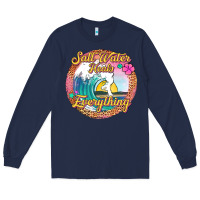 Navy salt water heals everything Long Sleeve Tee - Jasminsmagicworld