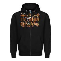Black have a very melanin christmas Zipper Hoodie - MaliasSmallBusiness