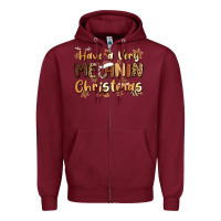 Burgundy have a very melanin christmas Zipper Hoodie - MaliasSmallBusiness