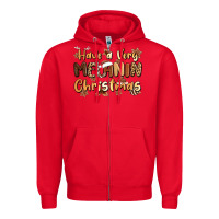 Red have a very melanin christmas Zipper Hoodie - MaliasSmallBusiness