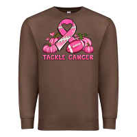 Chestnut tackle cancer pumpkins football and ribbon breast cancer awareness Premium Sweatshirt - Jasminsmagicworld