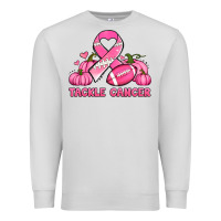 Dove Grey tackle cancer pumpkins football and ribbon breast cancer awareness Premium Sweatshirt - Jasminsmagicworld