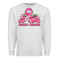 Oatmeal Heather tackle cancer pumpkins football and ribbon breast cancer awareness Premium Sweatshirt - Jasminsmagicworld