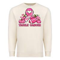 Sandshell tackle cancer pumpkins football and ribbon breast cancer awareness Premium Sweatshirt - Jasminsmagicworld