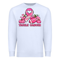 White tackle cancer pumpkins football and ribbon breast cancer awareness Premium Sweatshirt - Jasminsmagicworld