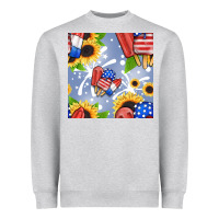 Heather Grey patriotic popsicle Heavyweight Sweatshirt - BundleAndBundleShop