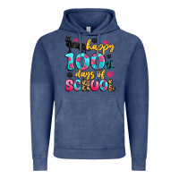 Vintage Denim happy 100th days of school cat Vintage Hoodie - Artiststas
