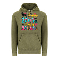 Vintage Olive happy 100th days of school cat Vintage Hoodie - Artiststas