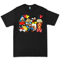 Black cartoon characters coffee cups Premium Tee - Zillion Design Studio