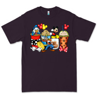 Cartoon Characters Coffee Cups Premium Tee | Teevron