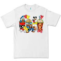 White cartoon characters coffee cups Premium Tee - Zillion Design Studio