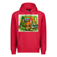 Cardinal st patricks day gnomies with truck Premium Hoodie - NancyCooperArtShop