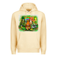 Pina Colada st patricks day gnomies with truck Premium Hoodie - NancyCooperArtShop