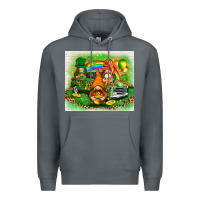 Rock st patricks day gnomies with truck Premium Hoodie - NancyCooperArtShop