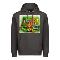Smoke st patricks day gnomies with truck Premium Hoodie - NancyCooperArtShop
