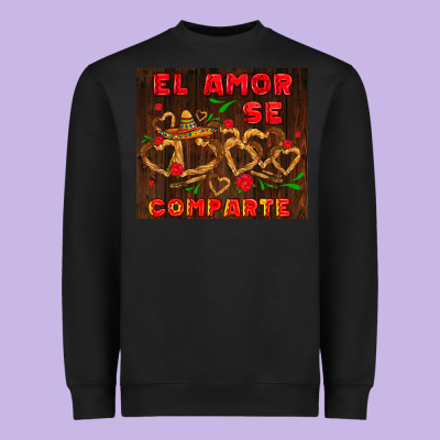 El Amor Se Comparte With Churros Heavyweight Sweatshirt Designed By Adodesignshop