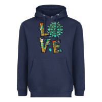 Navy love with gemstone Heavyweight Hoodie - Artiststas