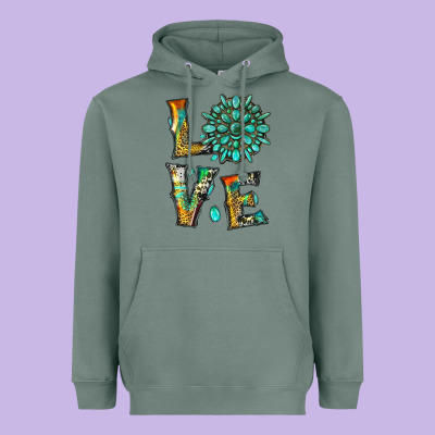 Love With Gemstone Heavyweight Hoodie Designed By Artiststas