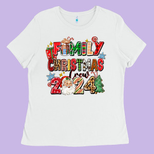 Family Christmas Crew 2024 Ladies Tee Designed By Zillion Design Studio