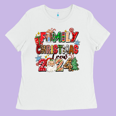 Family Christmas Crew 2024 Ladies Tee Designed By Zillion Design Studio