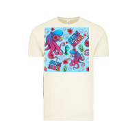 Vintage Arctic summer and octopus seamless pattern Vintage Tee - BundleAndBundleShop