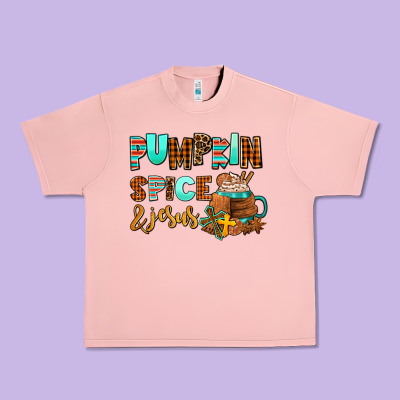 Pumpkin Spice And Jesus Urban Heavy Tee Designed By Adodesignshop