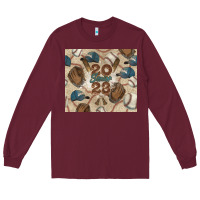 Burgundy Baseball senior Long Sleeve Tee - NancyCooperArtShop